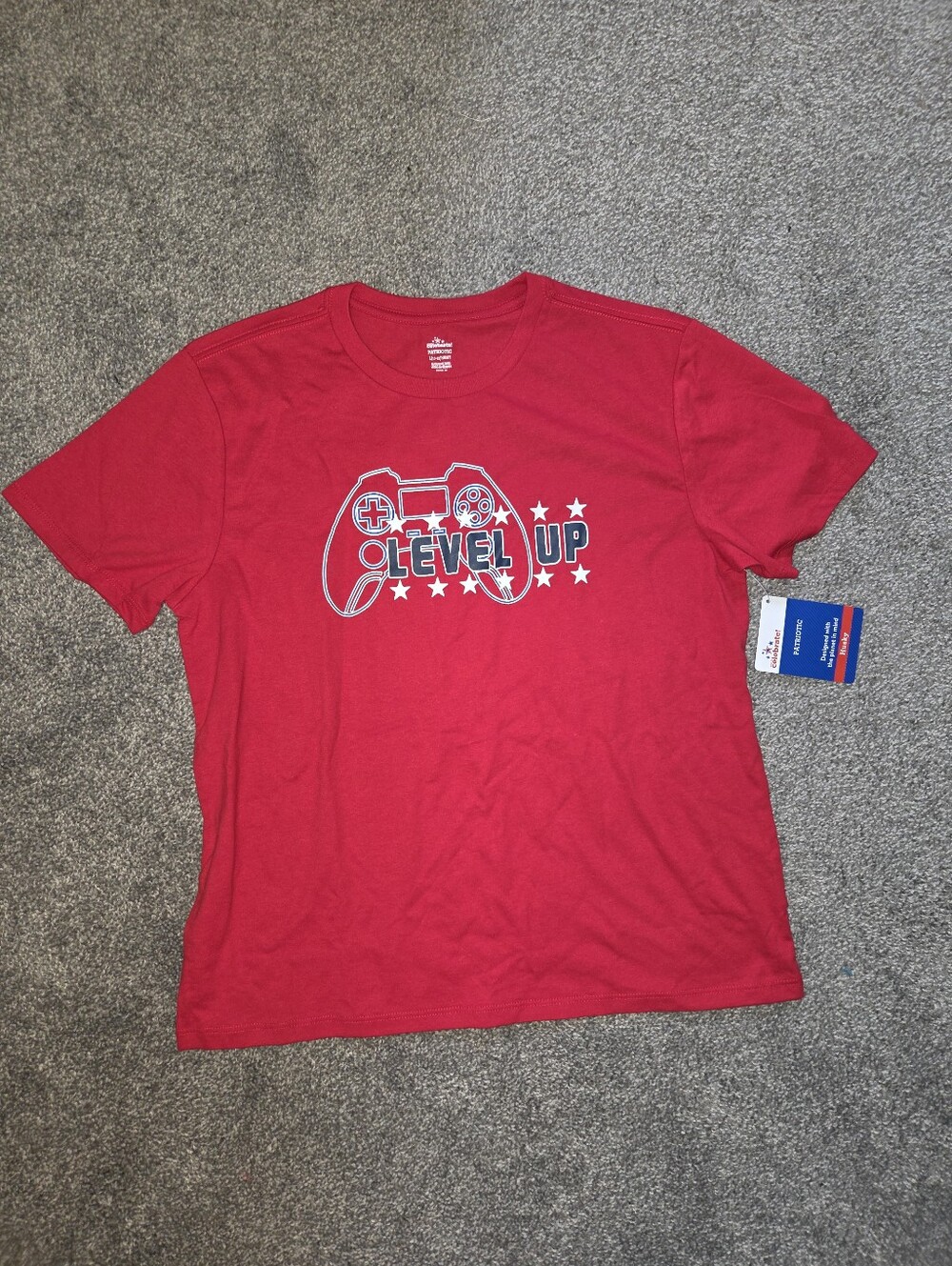 Boys Level Up Gamer Graphic Tee - Red